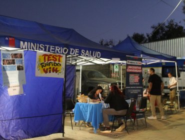 Destacan toma de exámenes rápidos de VIH durante la previa al Festival de Olmué