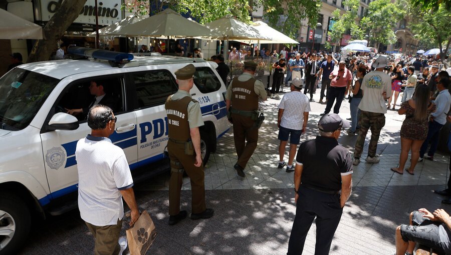 Balacera en Paseo Ahumada: Delincuentes intentaron asaltar a funcionarios de la PDI tras retiro de dinero