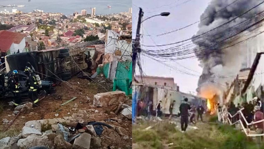 Todo lo que se sabe del bus que desbarrancó en el cerro Cárcel de Valparaíso: una niña falleció