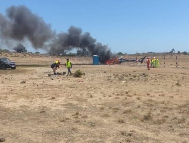 Al menos tres heridos deja la caída de un helicóptero de la PDI en aeródromo de Pichidangui