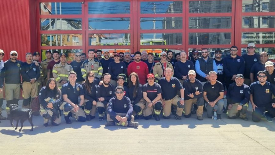 Fuerza de tarea pesada del Cuerpo de Bomberos de Valparaíso se movilizó en apoyo al combate de incendios forestales en O’Higgins