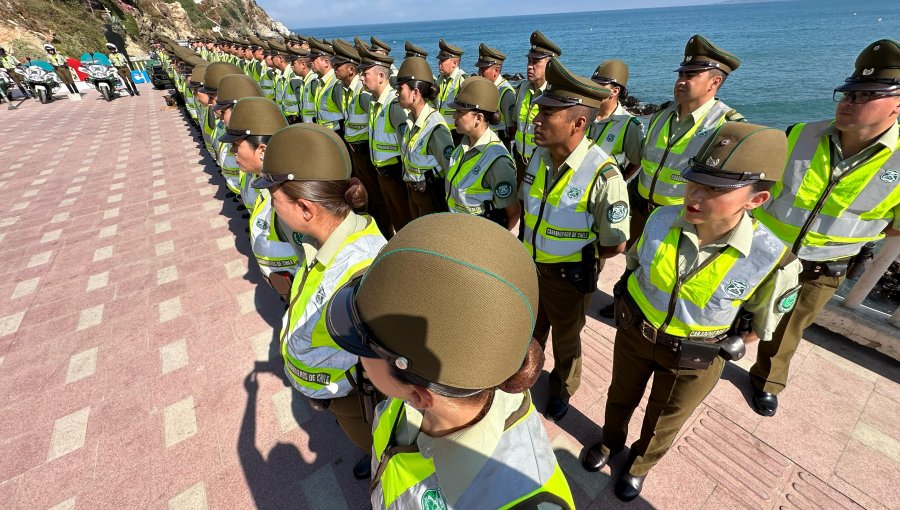 Más de 200 Carabineros reforzarán durante febrero el Plan Verano en la región de Valparaíso