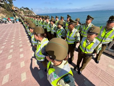 Más de 200 Carabineros reforzarán durante febrero el Plan Verano en la región de Valparaíso