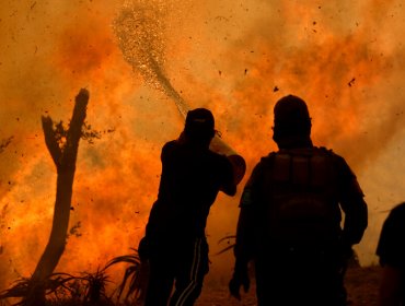 Desolador panorama en sector Las Pataguas de Viña del Mar: Vecinos se organizan para evitar que incendio alcance sus viviendas