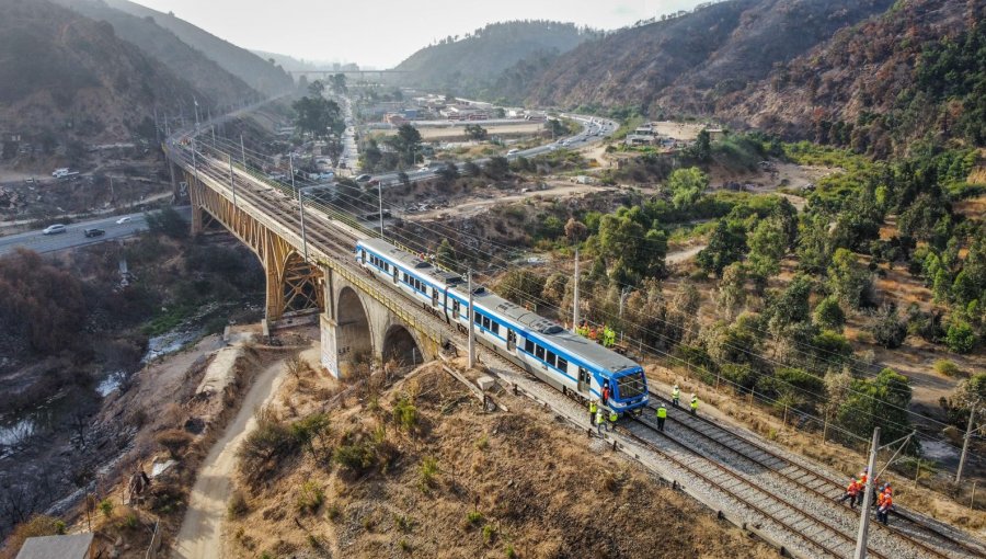 Metro EFE de Valparaíso repone por completo su servicio en el tramo Limache-Puerto