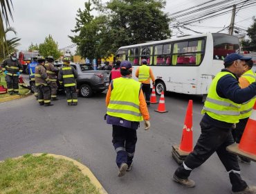 Dos personas lesionadas deja accidente de tránsito registrado en el centro de Quillota