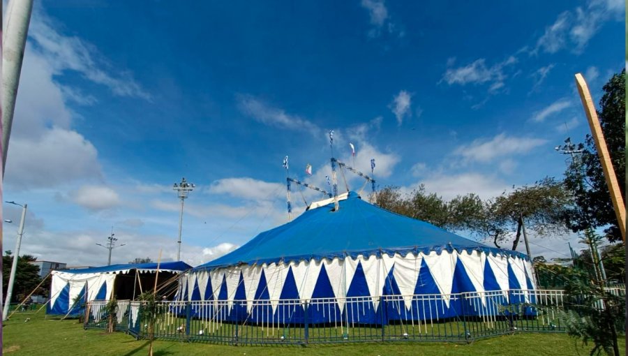 Hombre cayó desde 8 metros de altura mientras desarmaba carpa de circo en Lota