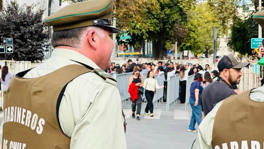 Carabineros informó de cinco detenidos durante la primera noche del Festival de Viña del Mar