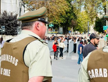 Carabineros informó de cinco detenidos durante la primera noche del Festival de Viña del Mar