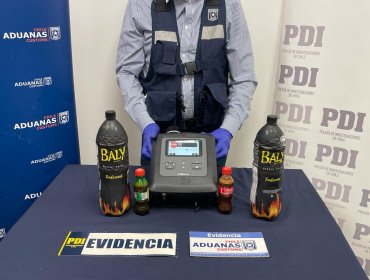 Funcionarios de Aduanas incautan 5 litros de Ayahuasca ocultos como bebida energética