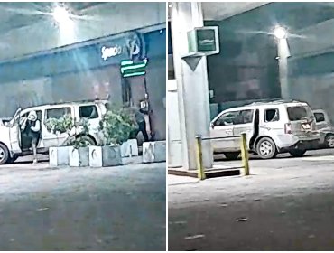 Registro capta alunizaje frustrado en estación de servicio de Valparaíso: delincuentes no pudieron robar el cajero automático
