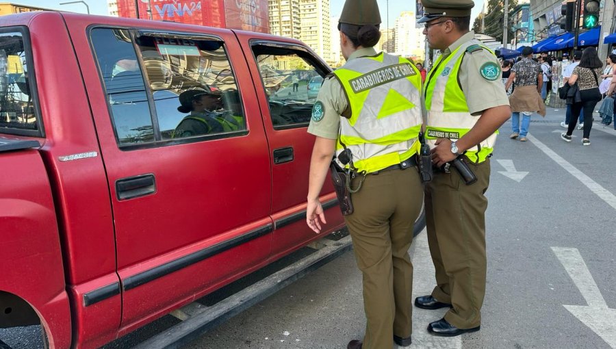 Carabineros registra un total de 14 detenidos y 750 controles durante las tres noches del Festival de Viña del Mar