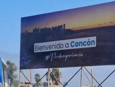 ¿Hay mano negra tras nuevo letrero en Concón? Remueven aviso publicitario, pero instalan otro: Municipio descarta autoría