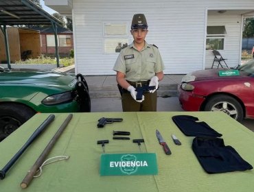 Carabineros detiene a banda de cinco sujetos dedicada a asaltar transeúntes en Colina