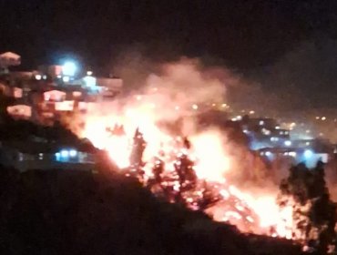 Solicitan evacuar los sectores de calle Campanilla, Alfredo Vargas Stoller y La Cantera de cerro Alegre por incendio forestal