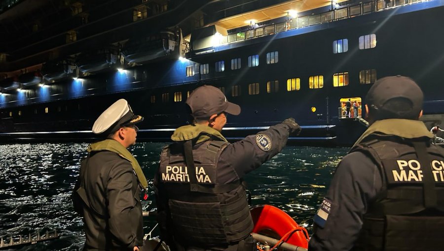 Armada activó operativo para evacuar a pasajero que se accidentó a bordo de un crucero en Valparaíso