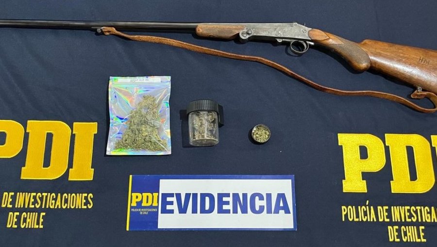 Desbaratan foco de microtráfico en Los Andes: detienen a hombre e incautan droga y una escopeta