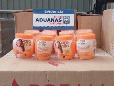 Incautan carga de 9.200 cremas para aclarar la piel con compuesto prohibido en Chile