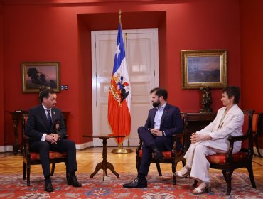 Presidente Boric y Ministra del Interior se reunieron con el Director General de la PDI en La Moneda