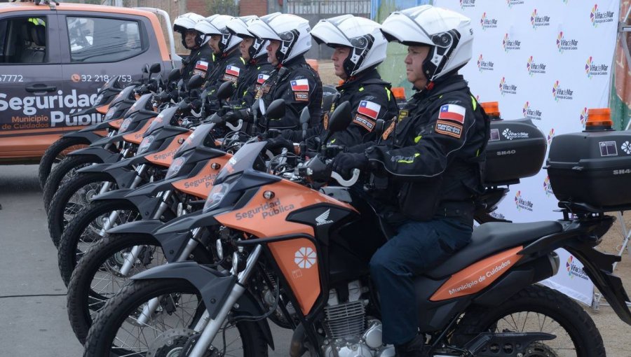 Municipalidad de Viña del Mar incorpora seis motocicletas todo terreno para fortalecer patrullajes preventivos