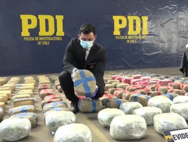 Golpe al narcotráfico: PDI incauta droga avaluada en $1.800 millones