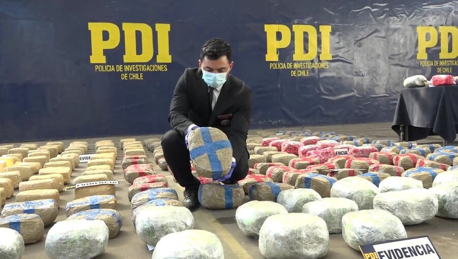 Golpe al narcotráfico: PDI incauta droga avaluada en $1.800 millones