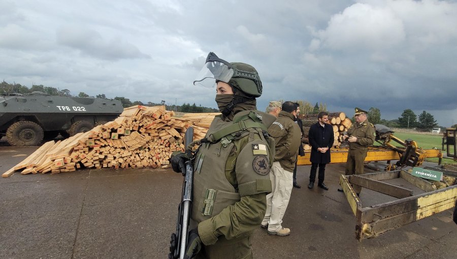 Ocho detenidos por robo de madera en Collipulli: banda usaba aserraderos móviles