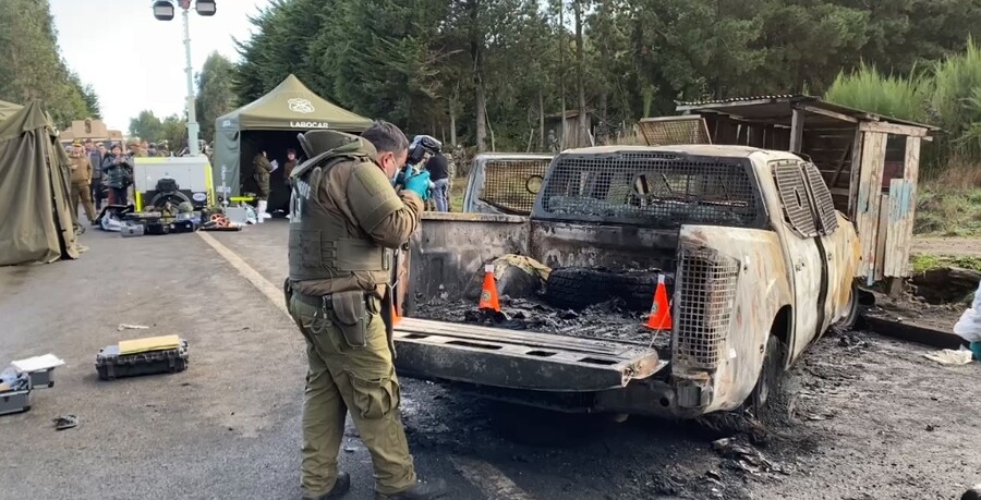 Evidencia apunta a que los tres carabineros fueron asesinados a balazos antes de ser quemados en Cañete