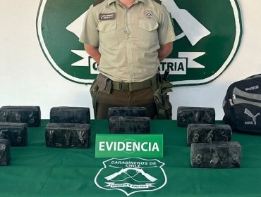 Detienen a dos bolivianos que trasladaban más de 10 kilos de drogas en un taxi en la región de Tarapacá