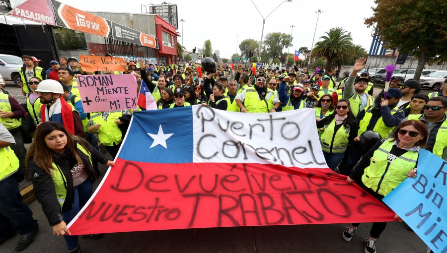 Puerto Coronel valora intervención del Gobierno por paro y dice que "le expresamos la imperiosa necesidad de desbloquear el puerto"