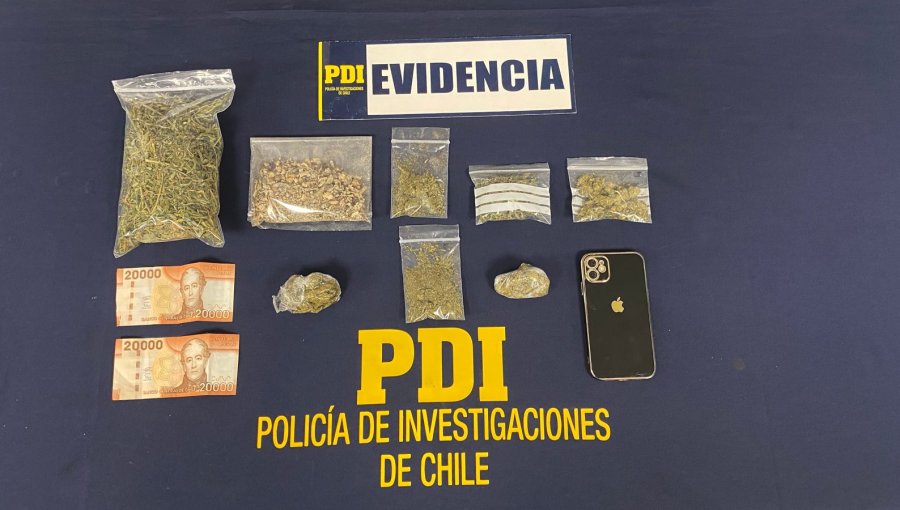 Con hongos alucinógenos fue detenido un sujeto en Quillota: comercializaba drogas en modalidad de delivery