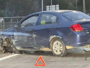 Colisión de vehículo menor contra barrera de contención en Placilla provocó severa congestión vehicular en la ruta 68