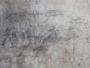 Descubren en Pompeya dibujos de gladiadores y cazadores realizados a carboncillo por niños