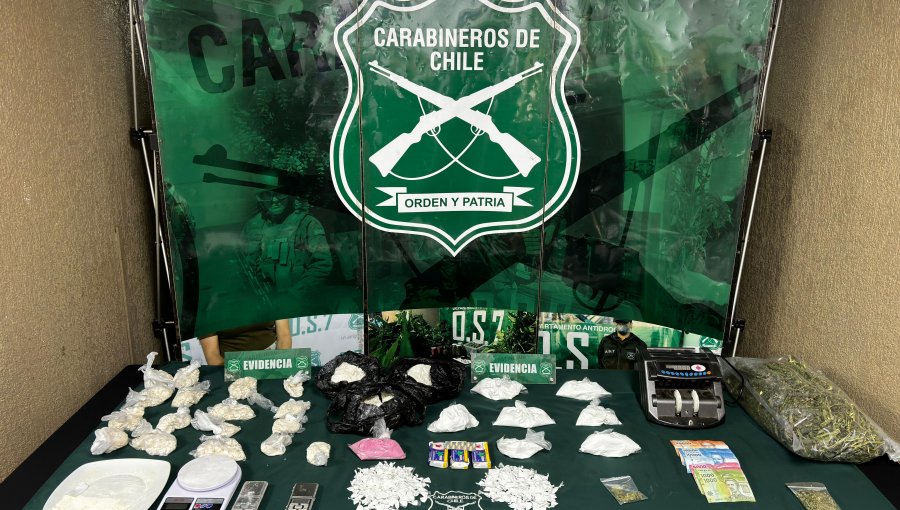 Desbaratan banda dedicada al narcotráfico e incautan droga avaluada en $33 millones en sector Puertas Negras de Valparaíso