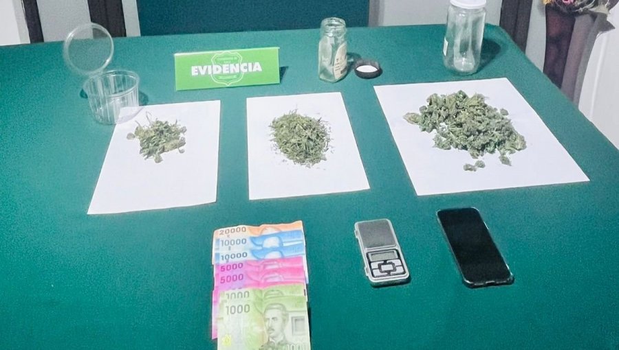 Detienen a ciudadano colombiano que vendía droga en una barbería de Temuco