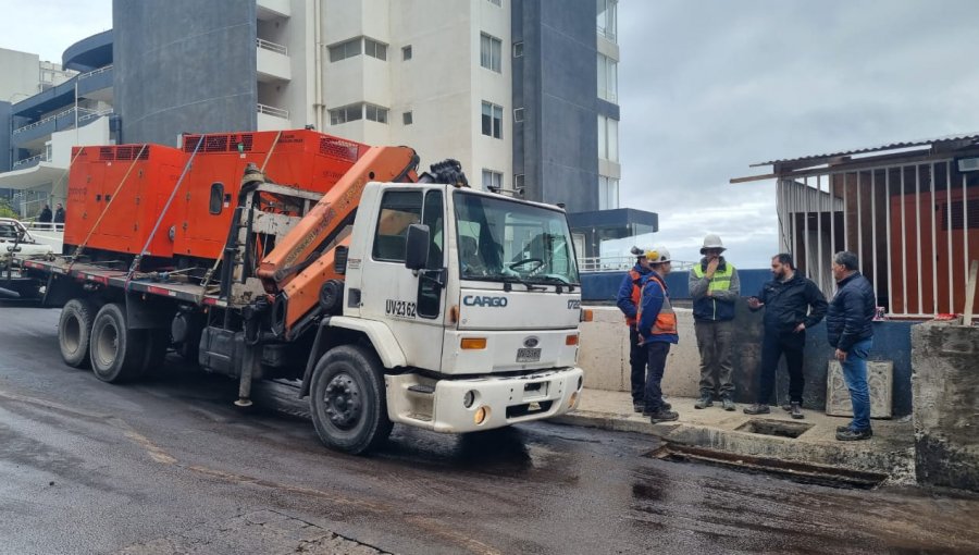 Serviu dio inicio a los trabajos de mitigación en el nuevo socavón de Reñaca: megabombas extraerán agua