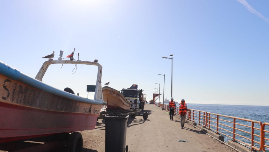 Avanzan los trabajos para conservar y reordenar la Caleta Portales de Valparaíso