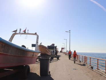 Avanzan los trabajos para conservar y reordenar la Caleta Portales de Valparaíso