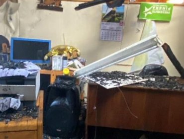 Incendio afectó a la sede parlamentaria del senador José García Ruminot en Temuco