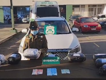 Detienen a hombre que fue sorprendido transportando más de 10 kilos de marihuana en Concepción