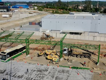 Más de un 50% de avance registran las obras del futuro centro de carga para los buses eléctricos que recorrerán el Gran Valparaíso