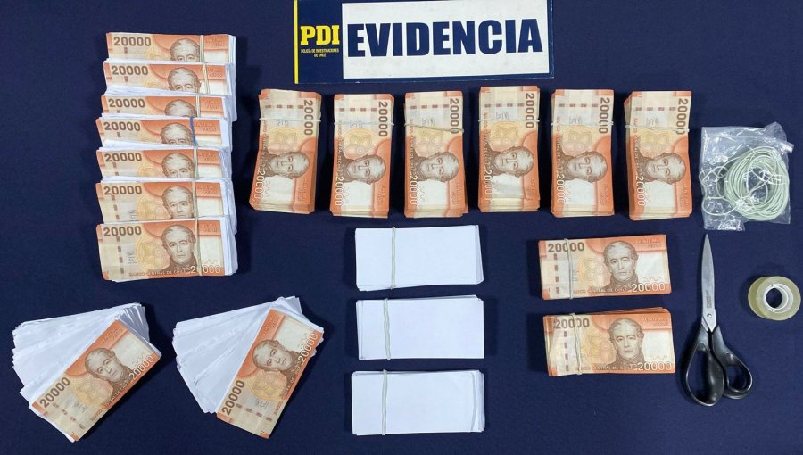 Detienen a hombre que intentó estafar a su pareja con $16 millones en Viña del Mar: le entregó fajos de billetes falsos