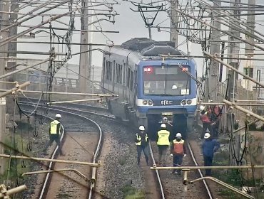 Incidente en el pantógrafo dejó con servicio parcial y tiempos de viaje mayores al Tren Limache - Puerto