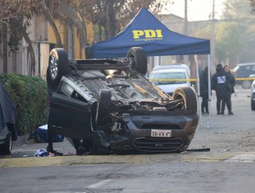 Lo persiguieron, le dispararon y lo mataron: Mortal persecución en Recoleta terminó con auto volcado