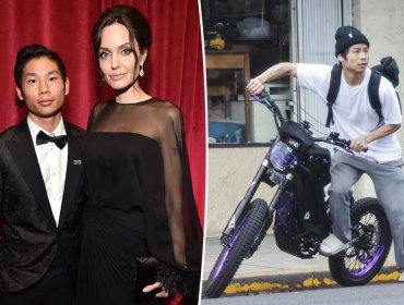 Hijo de Angelina Jolie y Brad Pitt chocó su bicicleta contra un auto en Los Ángeles: fuerte golpe en la cabeza generó preocupación