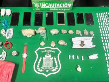 585 armas artesanales y 153 celulares fueron incautados por Gendarmería en cárceles de la región de Valparaíso