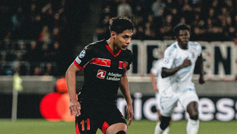 Darío Osorio fue titular en el empate del FC Midtjylland por la ida de los playoffs de Champions League