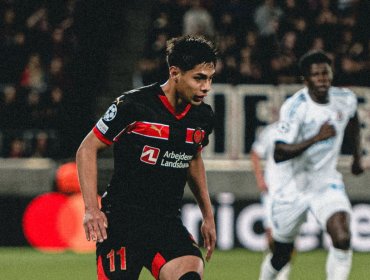 Darío Osorio fue titular en el empate del FC Midtjylland por la ida de los playoffs de Champions League