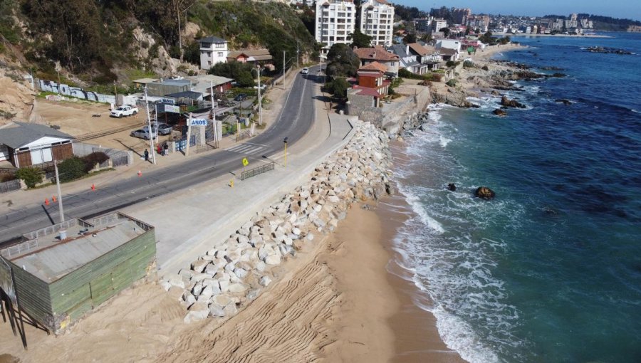 Obras de defensas costeras en el borde costero de Algarrobo consideraron la variable del cambio climático