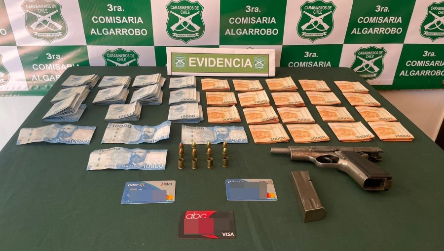 Carabineros captura en tiempo récord a sujetos que perpetraron violento asalto en las cercanías de sucursal bancaria en El Tabo